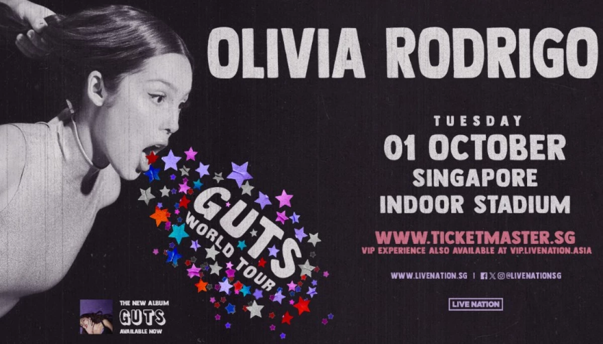 General Sale Konser Olivia Rodrigo: GUTS World Tour 2024. (Sumber Banner: www.sportshub.com.sg)