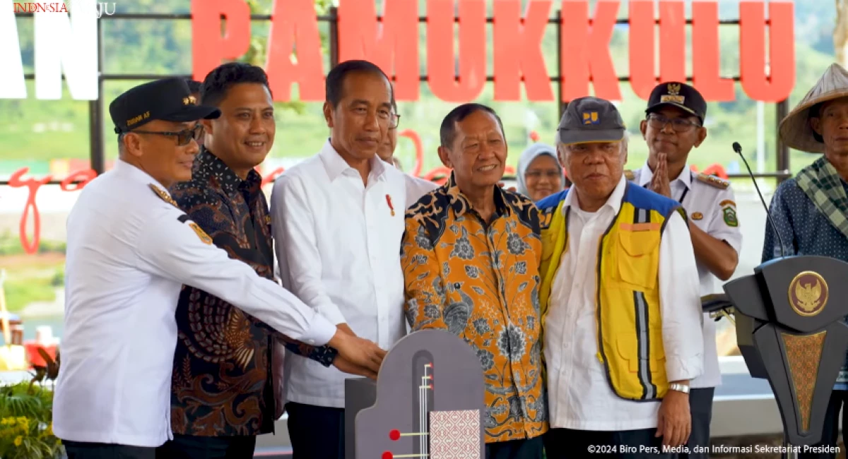 Presiden Jokowi Resmikan Bendungan Pamukkulu, Tingkatkan Ketahanan Air di Sulawesi Selatan