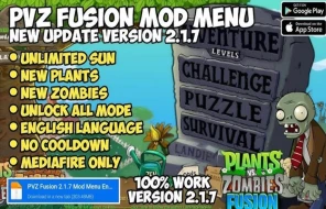 Download PVZ Fusion 2.1.7 Mod Menu & Unlimited Sun